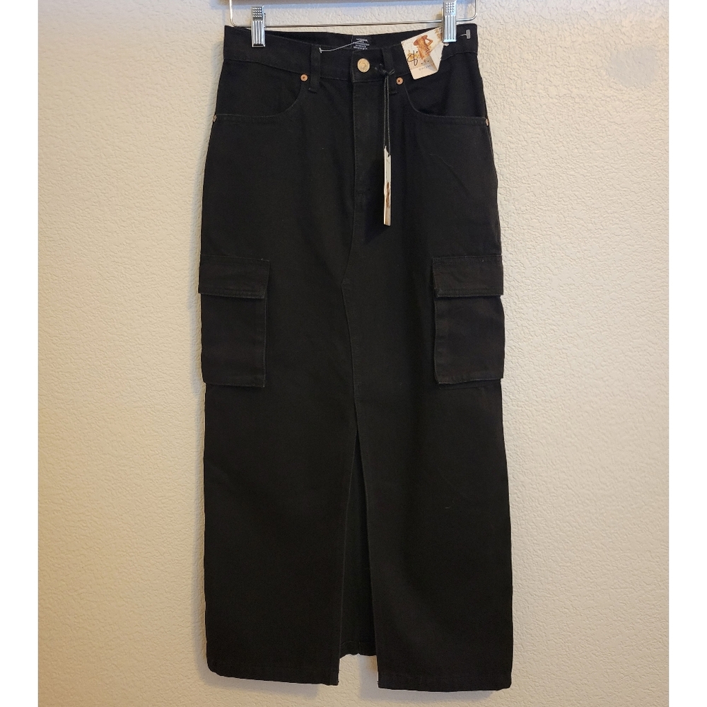 NWT Sincerely Jules denim black midi skirt size 3/25